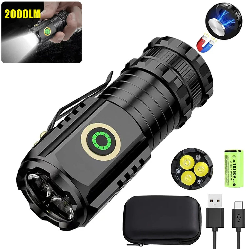 Portable Rechargeable Zoom LED Flashlight XP-G Q5 Mini Flash Light Torch Lantern 3 Lighting Modes Camping lamp Oasis Select