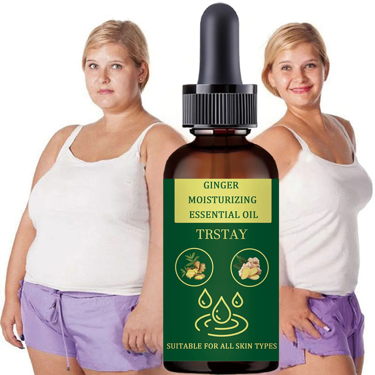 7DAYS GINGER SLIMMING OIL fat burning massage for slimming belly, tightening and slimming the whole body, removing oil Oasis Select