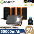 New Portable Solar Power Bank 50000mAh Large Capacity Charger Compatible with IOS Android USB-A And USB-C Fast Charging outdoor Oasis Select 1 pcs Battery