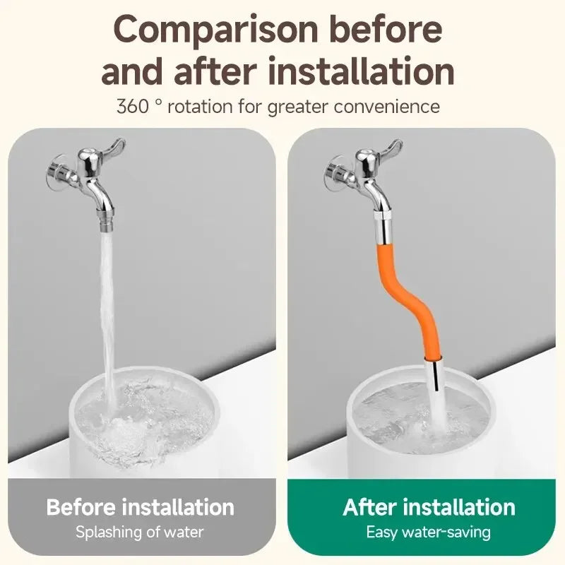 Kitchen Faucet Extension Extender Universal 360° Rotating Silicone Flexible Hose Water Tap Pipe Tube for Bathroom Wash Basin Oasis Select