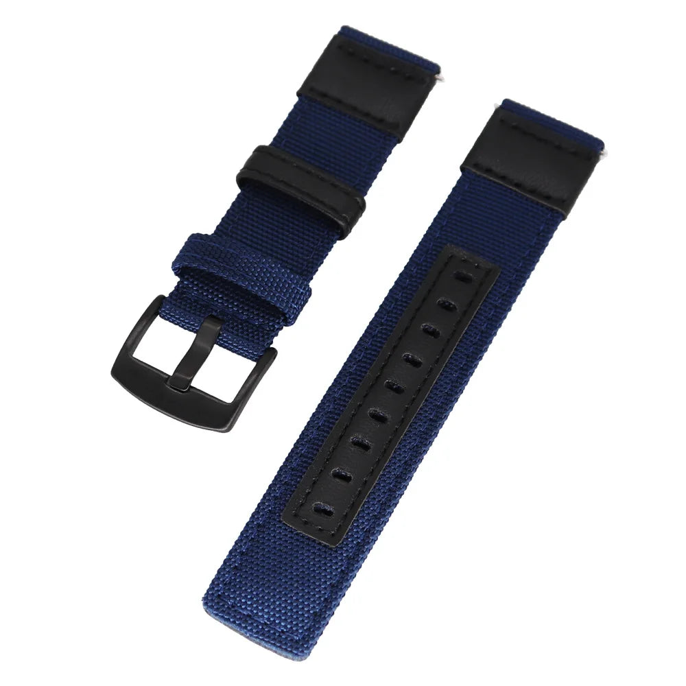 Original 20mm 22mm Nylon Strap Canvas Straps Leather Strap Quick Release Strap Sports Band FOR Huawei GT4 Bracelet For Samsung Oasis Select