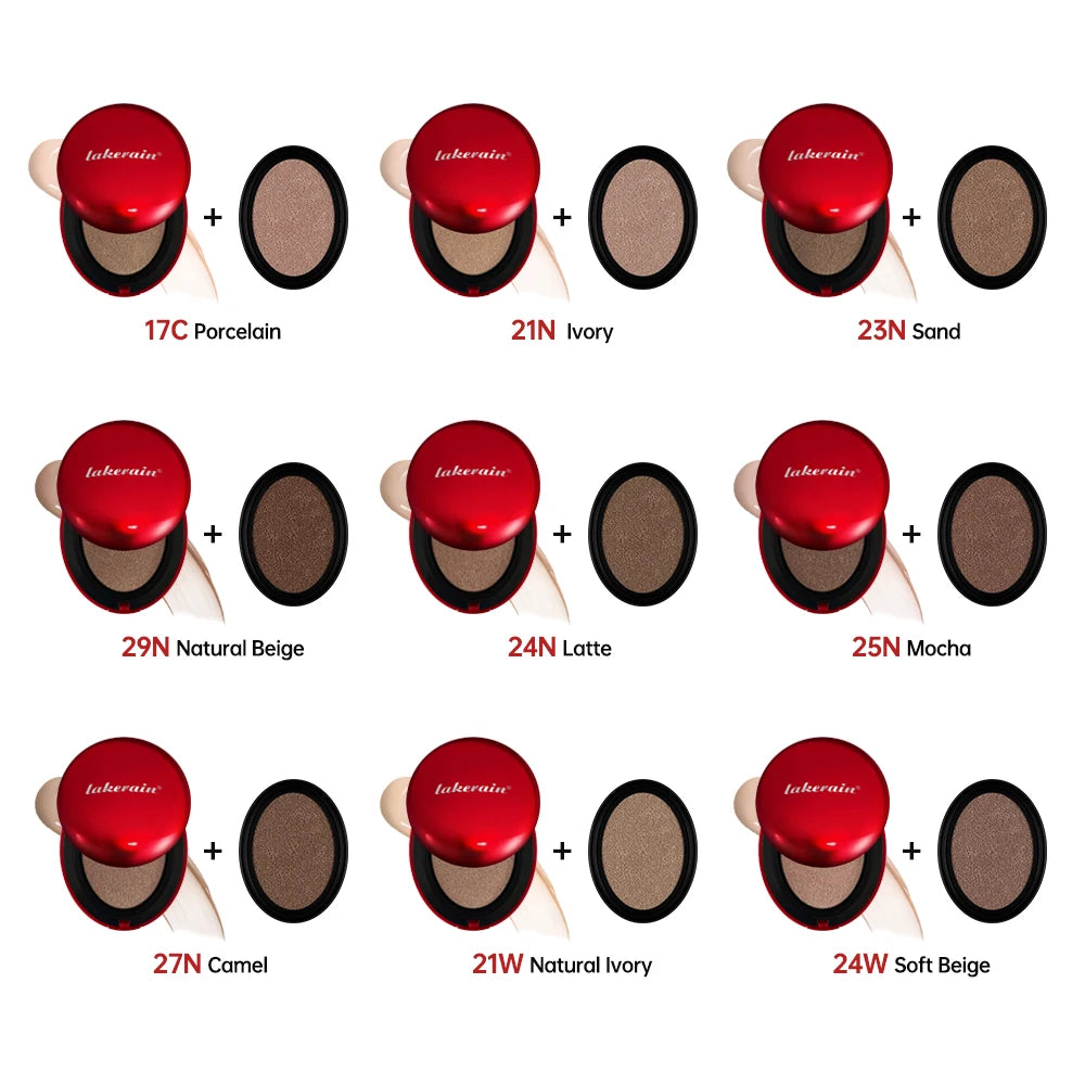 CC Cream Foundation Cushion With Cushion Refill Foundation Compact Concealer Full Coverage Water Proof Makeup Base Cosmetics Ton Oasis Select