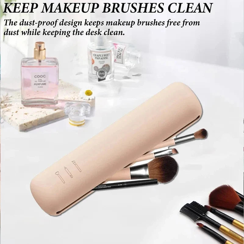 5/3/1Pcs Silicone Makeup Brush Storage Bag Waterproof Makeup Brush Travel Holder Magnetic Portable Cosmetic Bag Multipurpose Oasis Select
