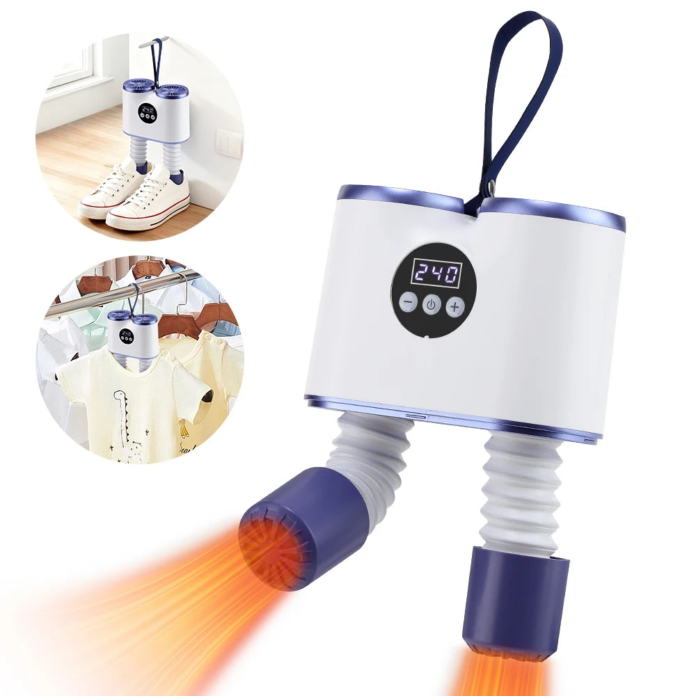 AFDEAL Portable Shoe Dryer | PTC Heat, Timer, Flex Hose