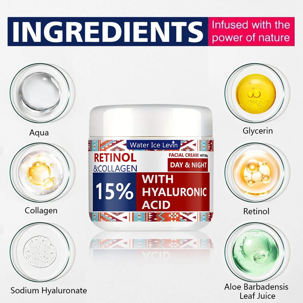 Retinol & Collagen Firming Face Cream – Lifting & Brightening 50g Anti-Aging Face Cream Oasis Select