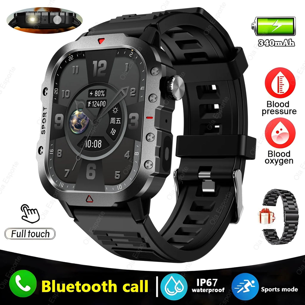 Ola Esporte Military GPS Smart Watch – Bluetooth & Flashlight