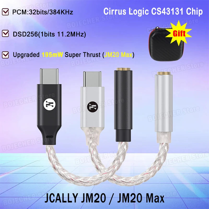 JCALLY JM20/JM20 Max Portable Headphones Amplifier CS43131 Chip Audio Decoder Type-C To 3.5mm Digital Audio Adapter For Android Oasis Select