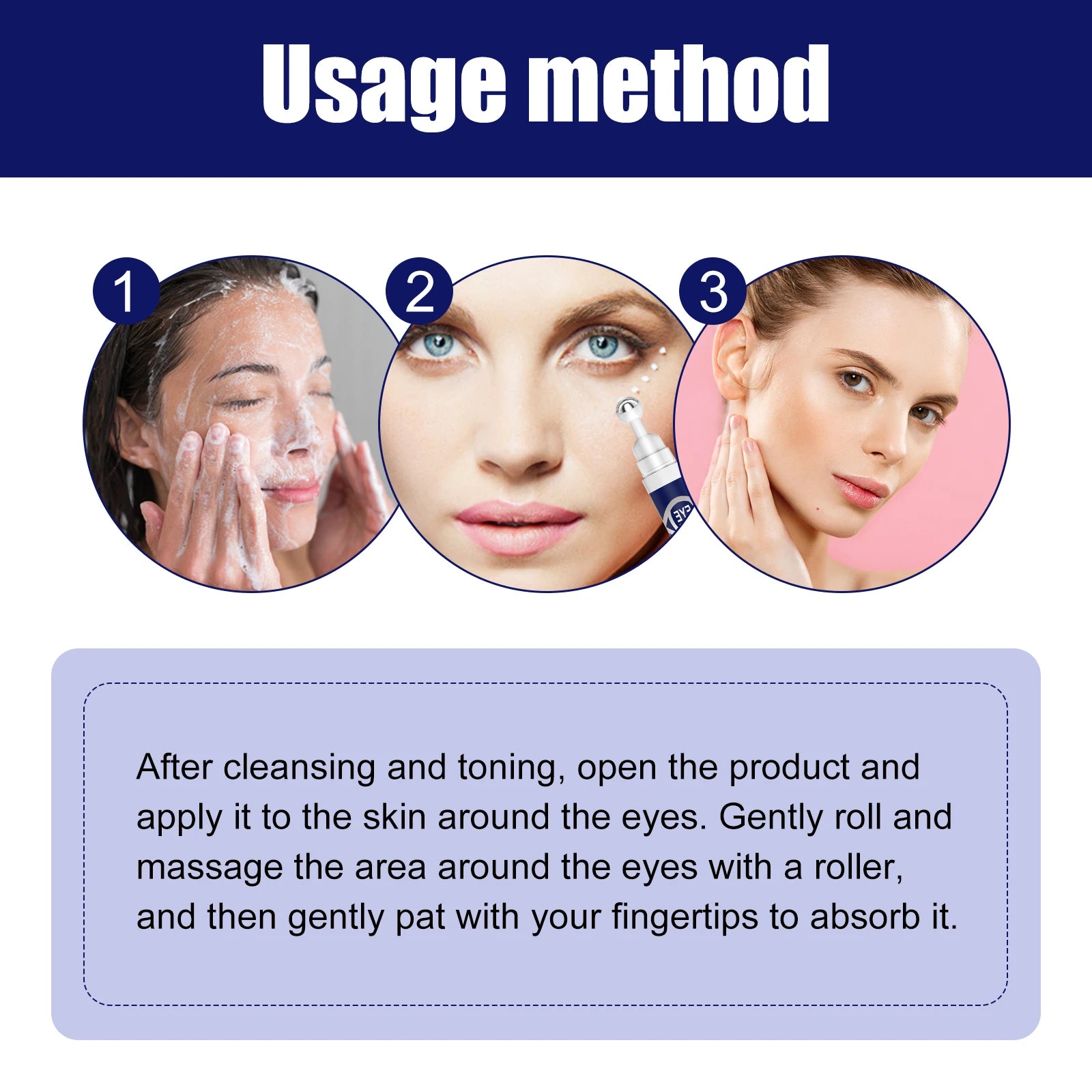 Hyaluronic Acid Eye Serum Roller – Dark Circles & Fine Lines Eye Serum Roller Oasis Select