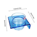 Feeding Dish Aquarium Fish Tank Reptiles Feeder Bowl with Suction Cup Acrylic Fluorescent Fish Feeding Aquarium Supplies Oasis Select Blue