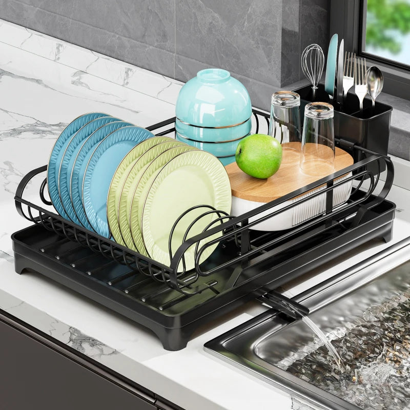 Kitchen Dish Storage Rack Water Filter Bowl Basket Tableware Shelf Sink Countertop Drain Bowl Rack Oasis Select