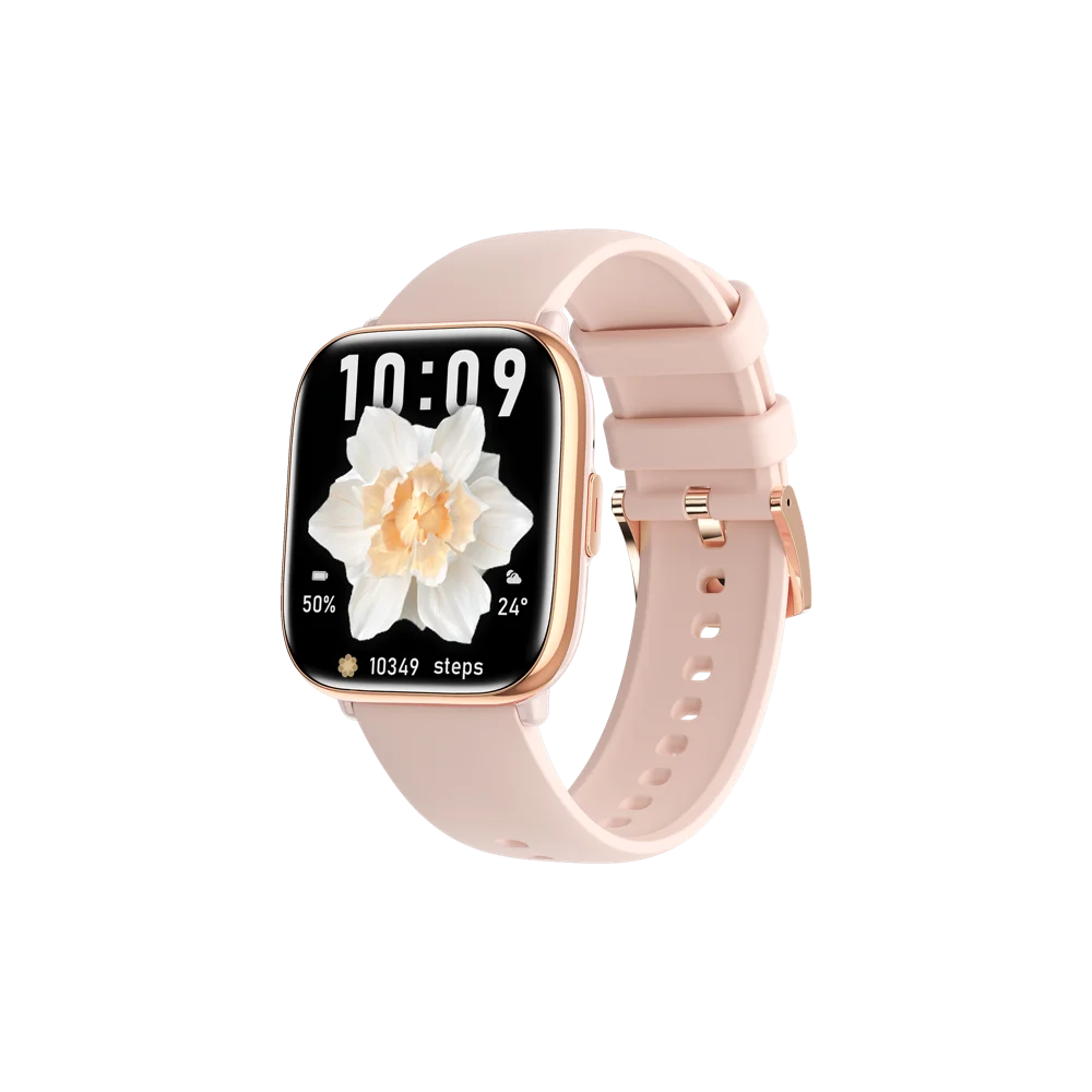 AMOLED Screen Smartwatch Women Blue Tooth Call Smart Watches Men Health Monitor Code Locks Heart Rate Sports DIY Dial Waterproof Oasis Select Pink