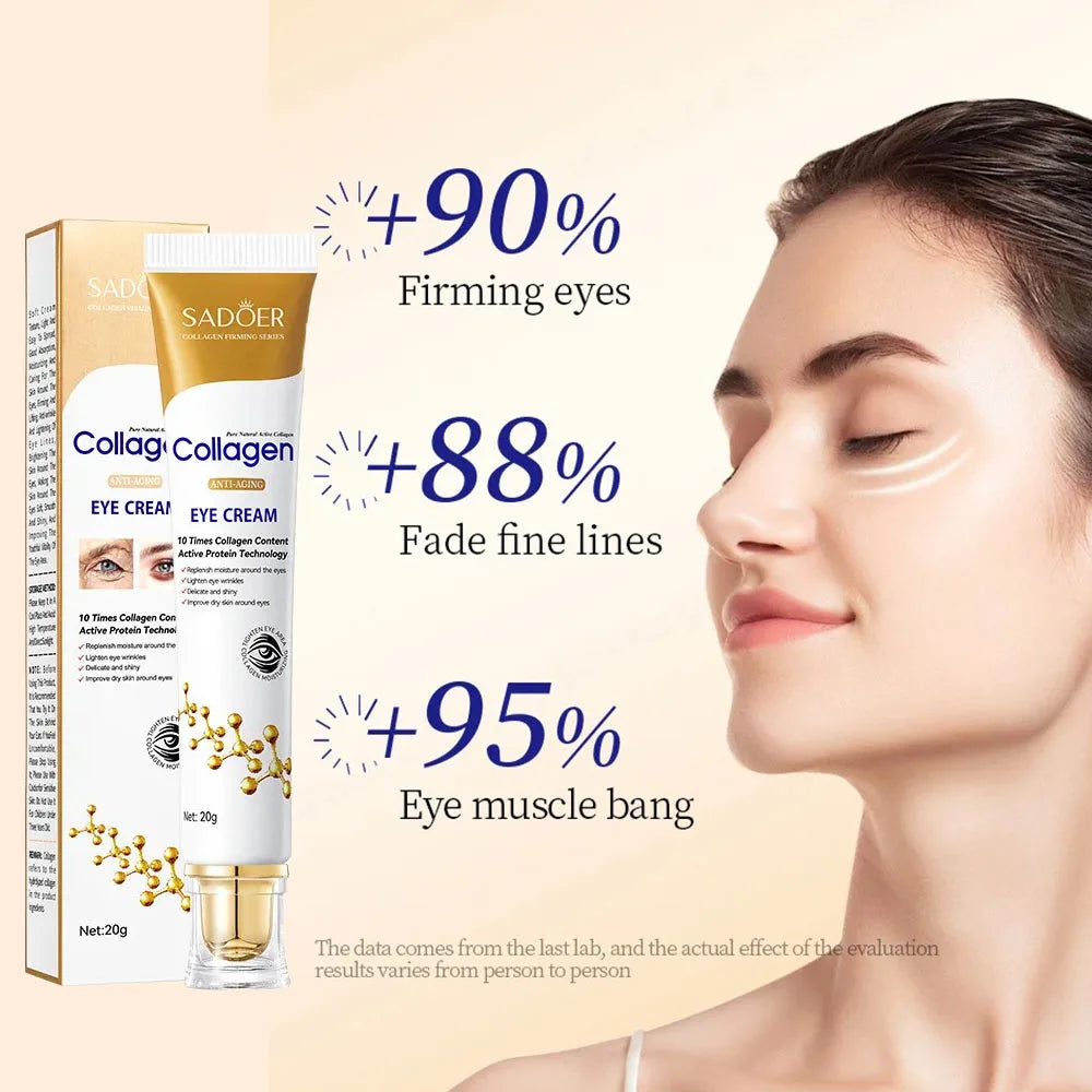 SADOER Collagen Eye Cream Retinol Eye Cream Anti Dark Circles Eye Bag Firming Skin Moisturizing Skincare Skin Care for Eyes Care Oasis Select