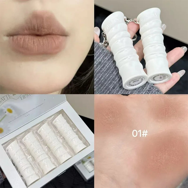 QIBEST Matte Lipstick – Velvet Soft-Mist, Long-Lasting Color