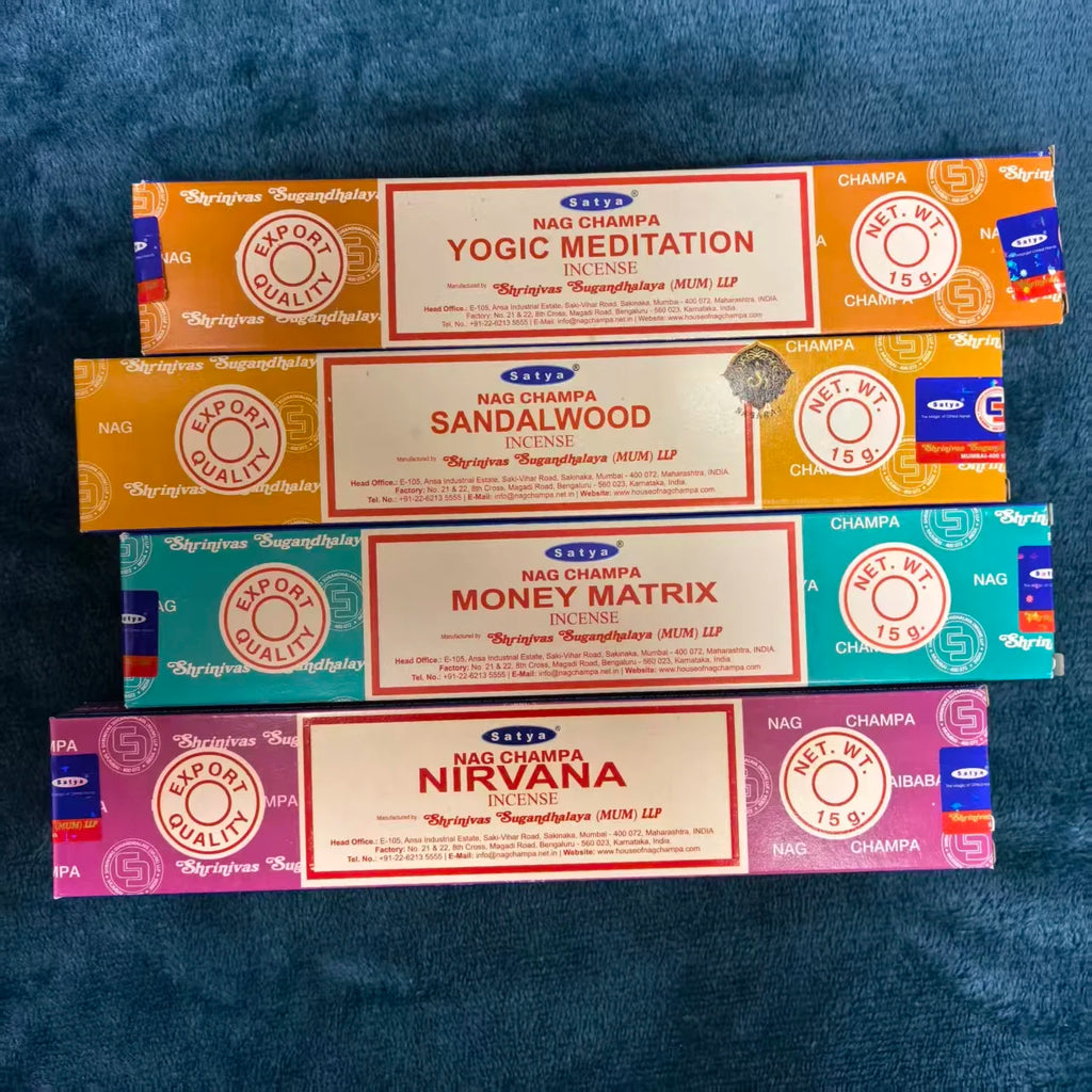 4 Boxes MONEY MATRIX Incense Sticks Mixed Flavor Satya Handmade