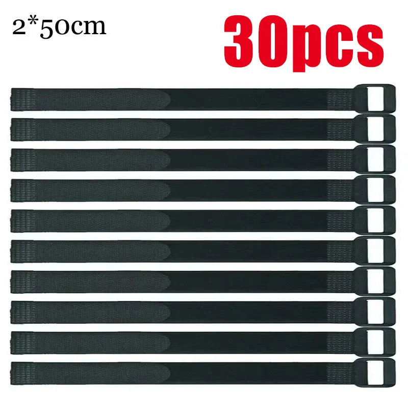 10/60PCS 2*50cm Reusable Fastening Bike Tie Nylon Hook & Loop Durable Multil Purpose Self-adhesive High Quality Strap Cable Ties Oasis Select 30pcs