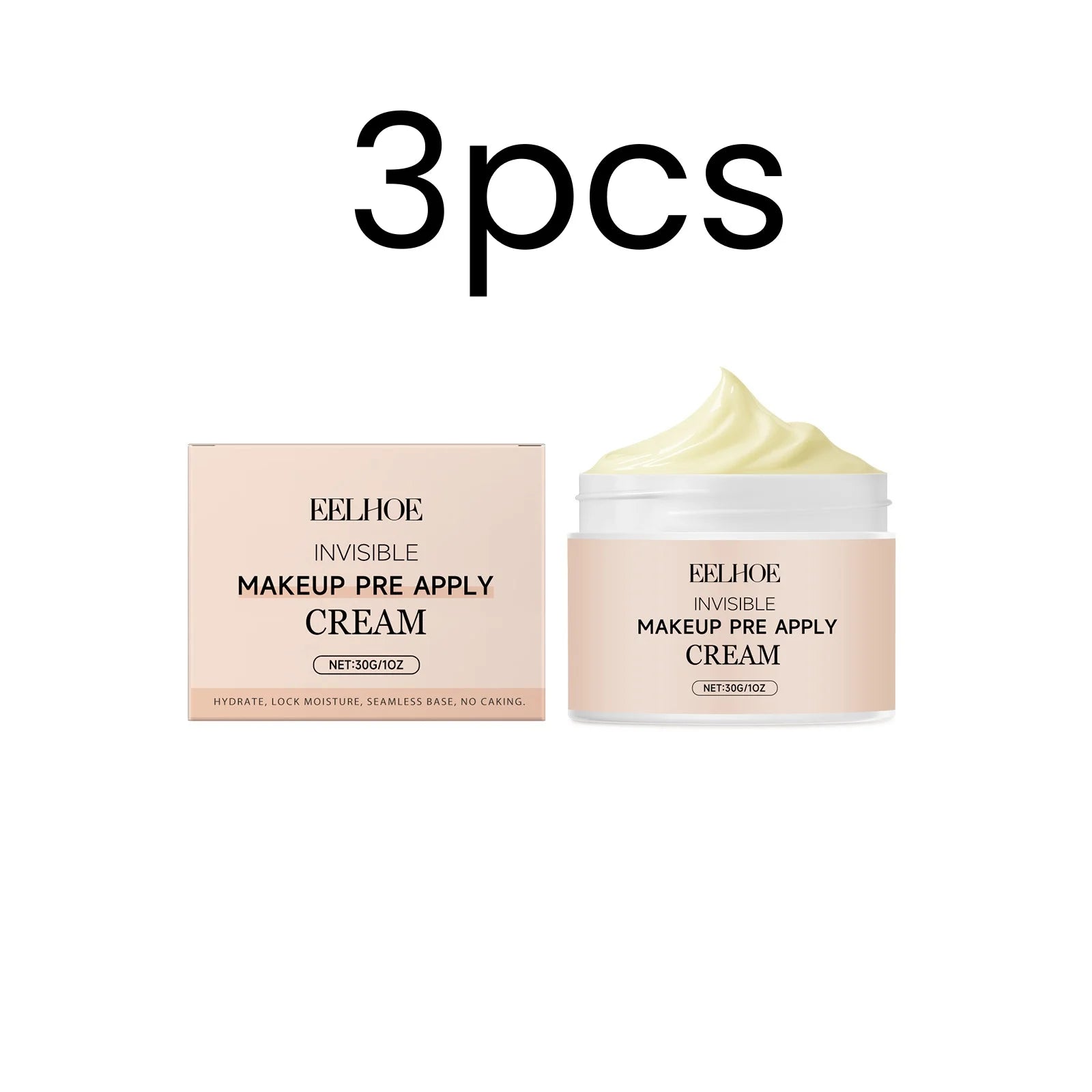 EELHOE Primer Cream – Pore Minimizer, Oil Control & Moisturizing Makeup Primer Cream Oasis Select 3pcs