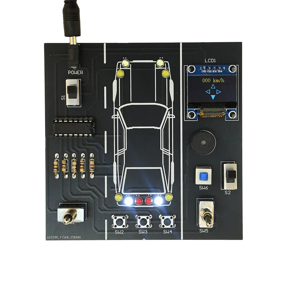 DIY Car Driving Simulation Soldering Practice Kit DC 5V Car Driver Simulator Solder Project for Students Learn Oasis Select