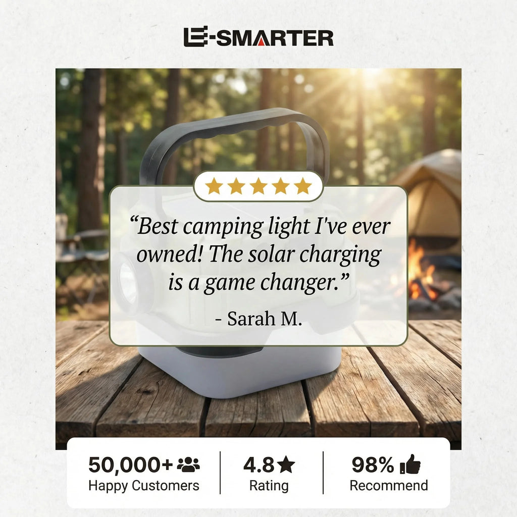 Portable Solar Camping Light Square Outdoor Emergency Lamp Multi-Function Rechargeable Lighting Oasis Select