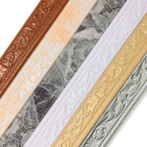 10m 3D Self-Adhesive Wall Trim Skirting Border | Waterproof Wall Border Trim Oasis Select