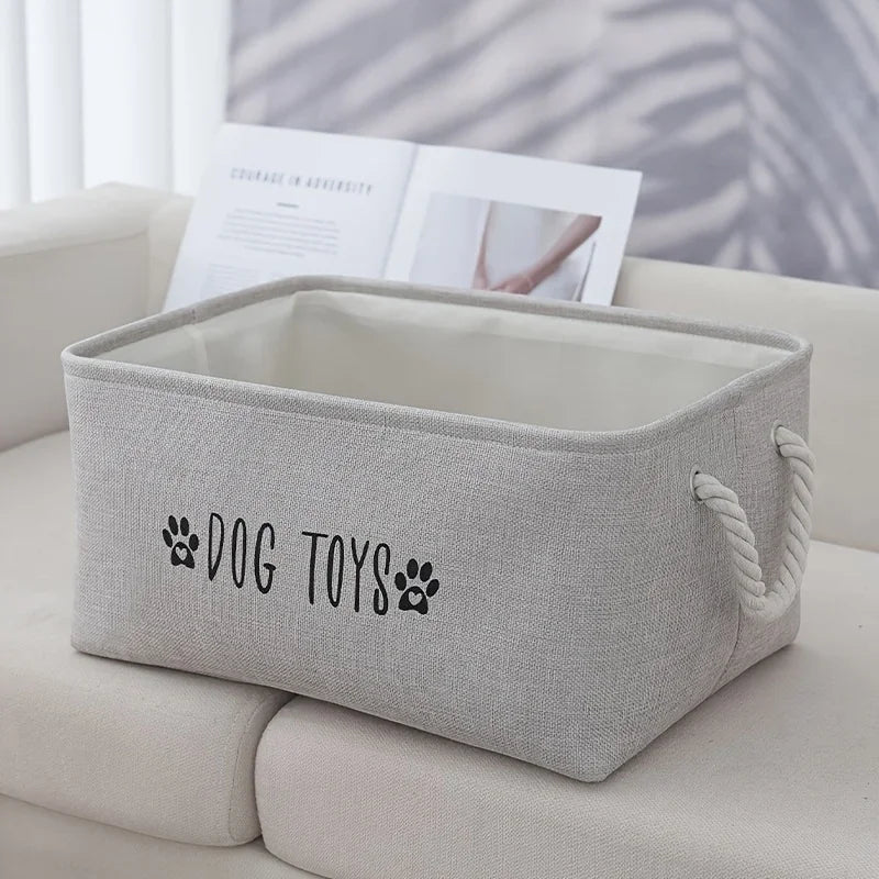 1PC Pet Toy Storage Basket, Woven Polyester Organizer for Dog and Cat Supplies, Clothing, Snacks, Toys Oasis Select