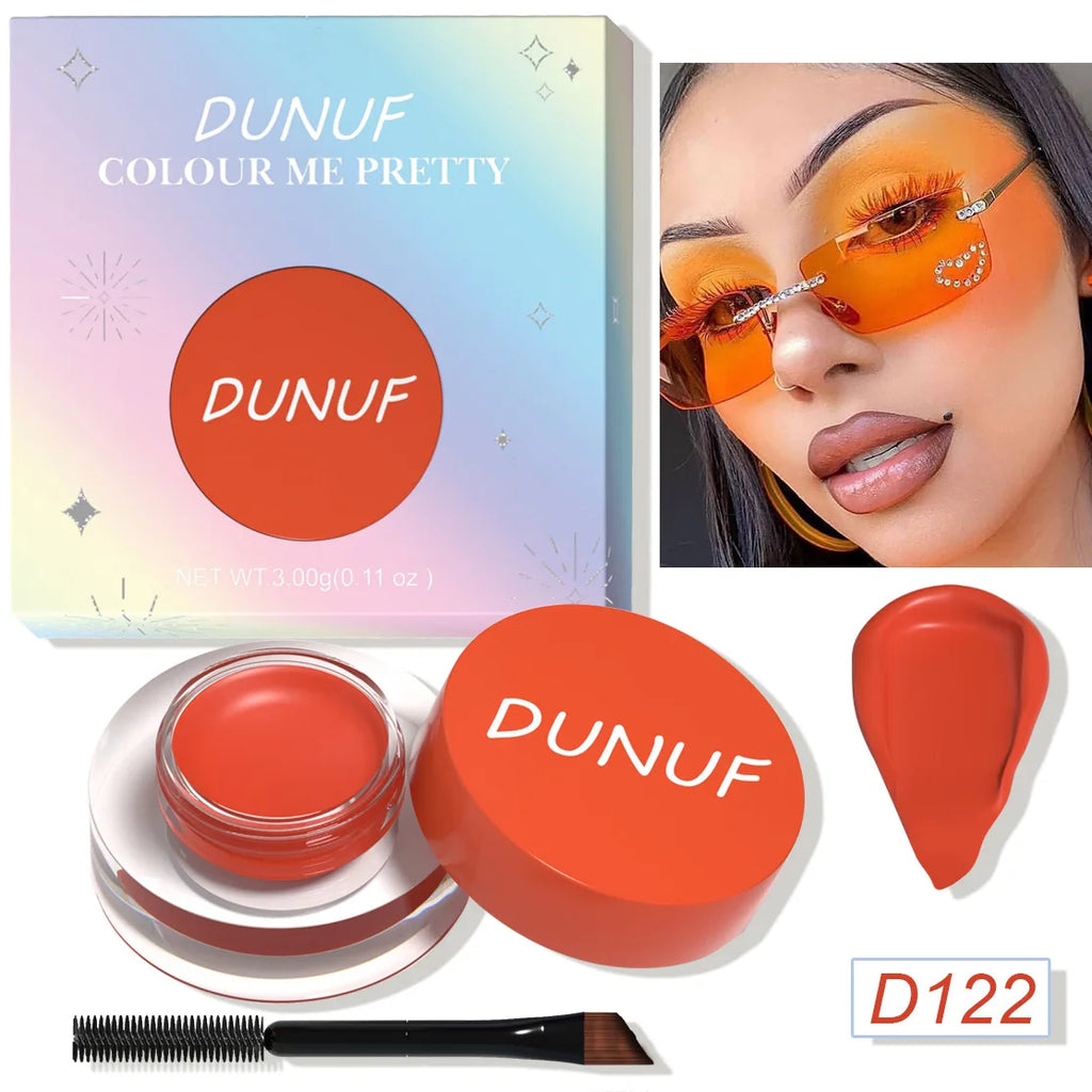 DUNUF Cream Eyeshadow & Eyeliner Gel – 12 Matte Shades