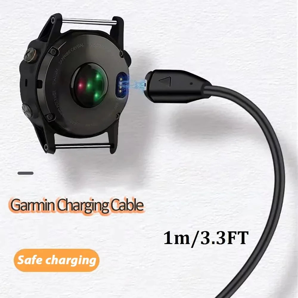 USB Charging Cable for Garmin Fenix 7/6/5, Forerunner & Vivoactive Watch Charging Cable Oasis Select