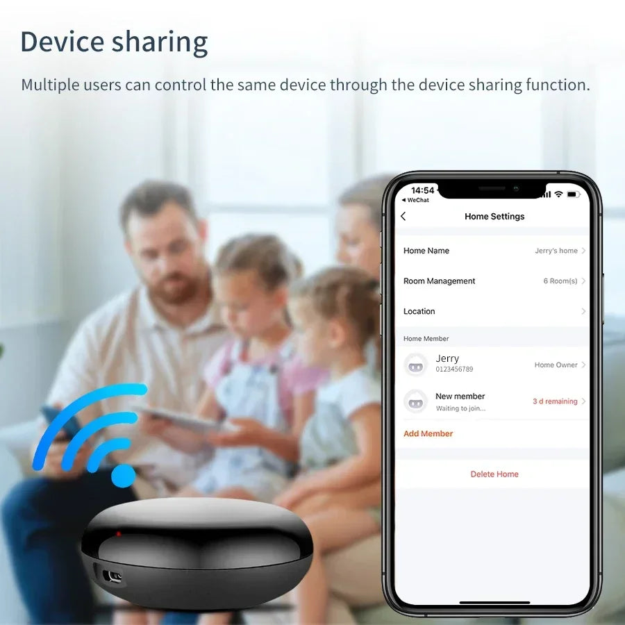 Tuya WiFi Smart Universal IR Remote Control DIY Infrared Remote Control For Air Conditioner TV Via Alexa Google Home Smart Life Oasis Select