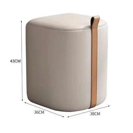Modern bedroom makeup stool Nordic dresser stool light luxury minimalist dressing stool low stool small apartment seat pier Oasis Select White