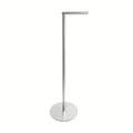 Free Standing Toilet Paper Holder Stainless Steel No Drilling Weighted Stable Base for Bathroom RV ect Oasis Select silvery China Mainland