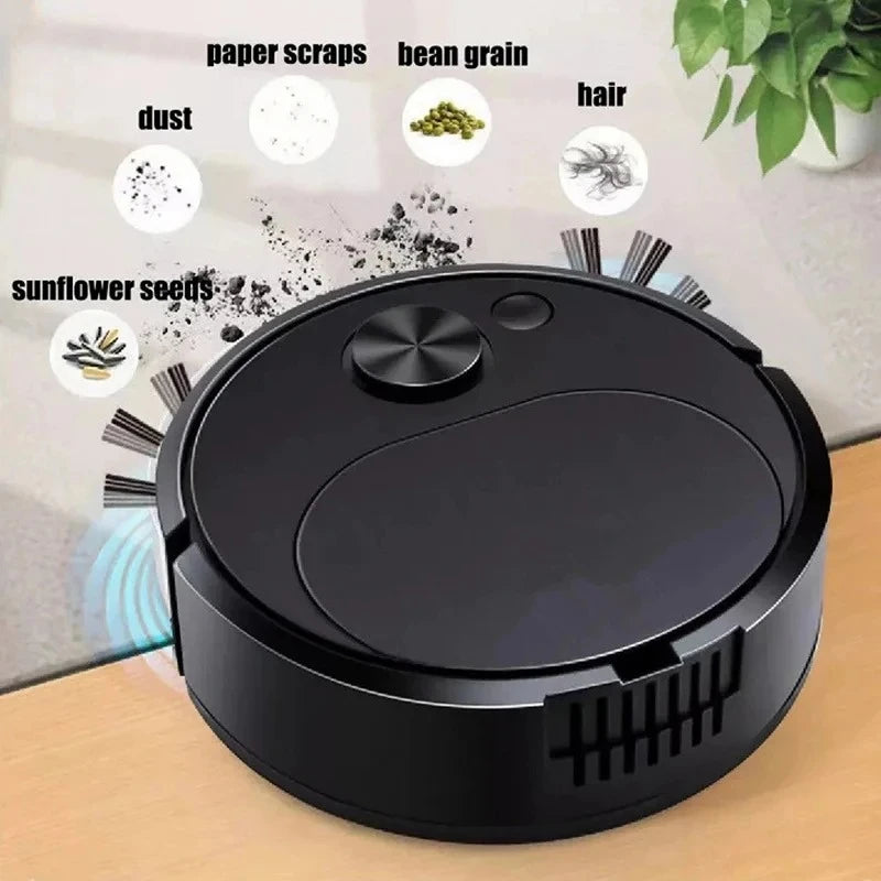 Automatic Electric Floor Vacuum Cleaner 3-in-1 1500Pa USB Rechargeable Wireless Sweeping Mop for Home Office Use Oasis Select