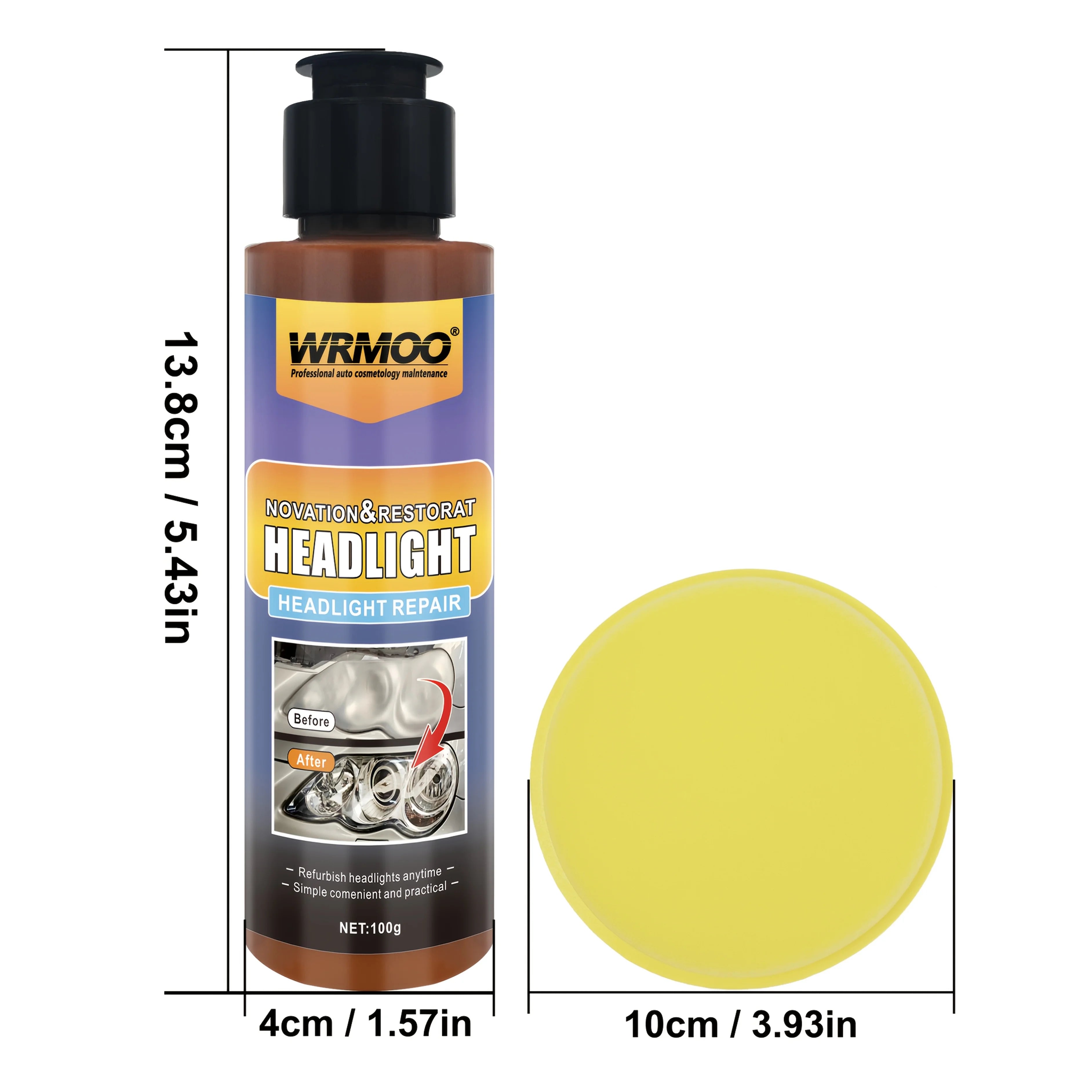 Car Headlight Restoration Kit – Crystal Coating & Clarity