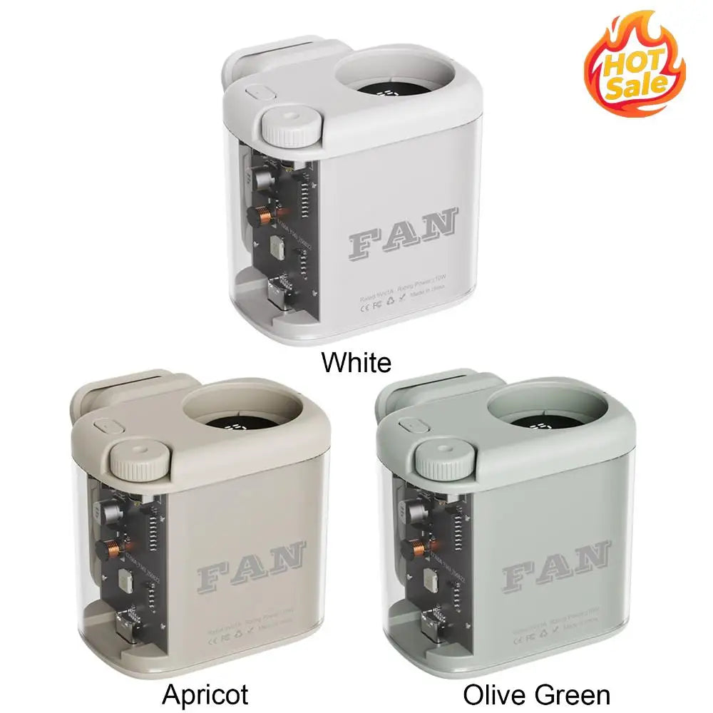 Wearable Waist Fan 100 Speeds Adjustable 1800mAh Battery Built in Colorful Lighting for Travel Outdoor Office Women Men Gifts Oasis Select