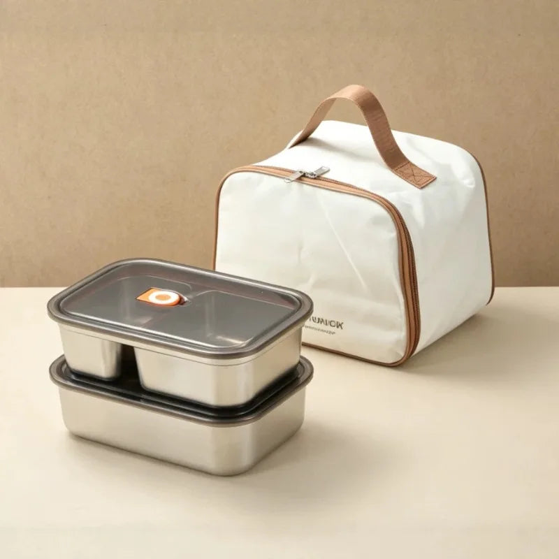 Large Capacity 304 Stainless Steel Lunch Box, Leakproof Bento Box, Portable Food Container for Office Students Camping Picnic Oasis Select