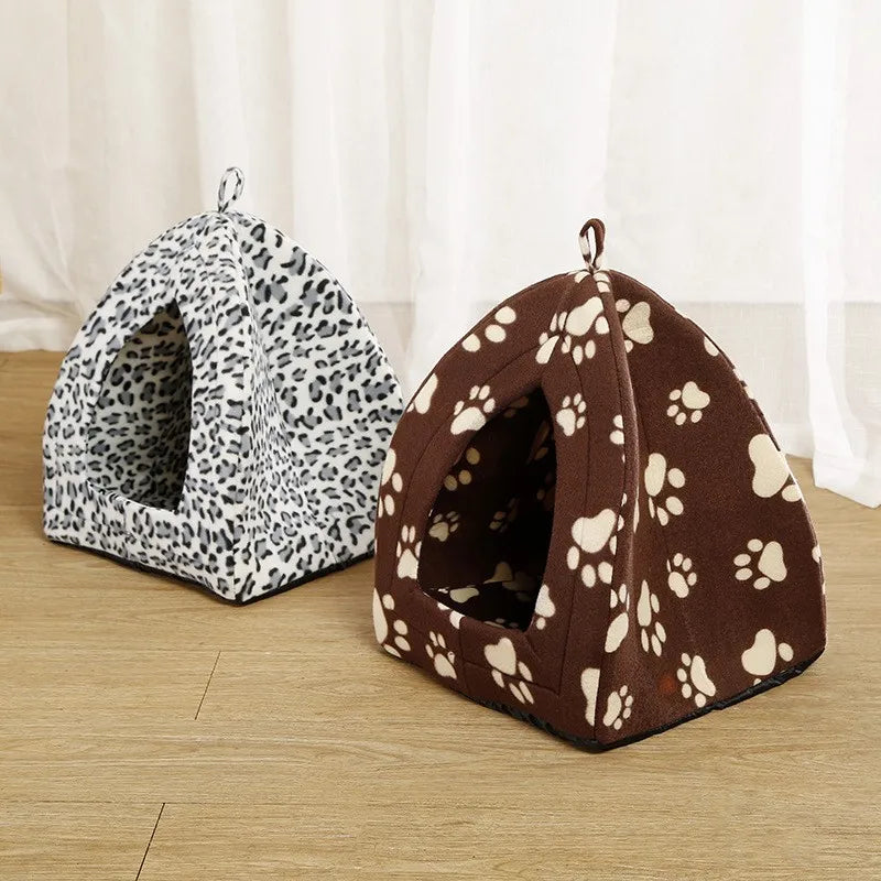 Folding Houses Removable Washable Cat House Puppy Cave Sofa Four Seasons General Can Pet Supplies for Small Medium Pet Oasis Select