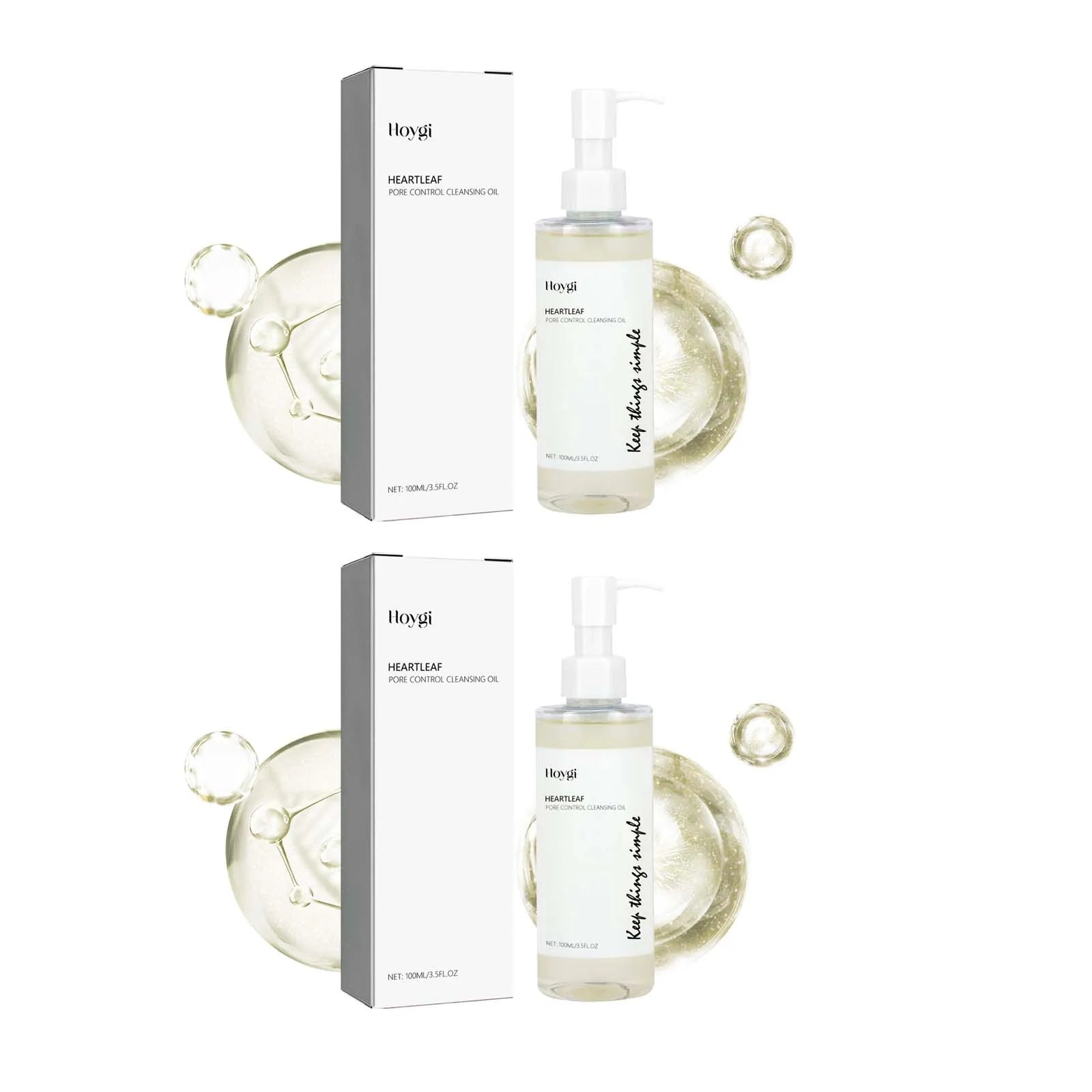 Pore Control Makeup Removal Cleansing Oil Gentle Makeup Removal Caring Skin Moisturizing Brightening Deep Cleansing Pore Skin Oasis Select 2Pcs