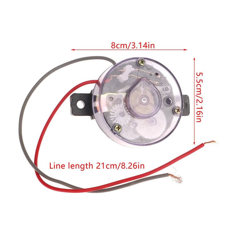 1Pc 2-Wire Spin Dryer Timer, 5 Min Mechanical Timing Knob Switch DXT5 220V, Washing Machine Replacement Accessory Oasis Select
