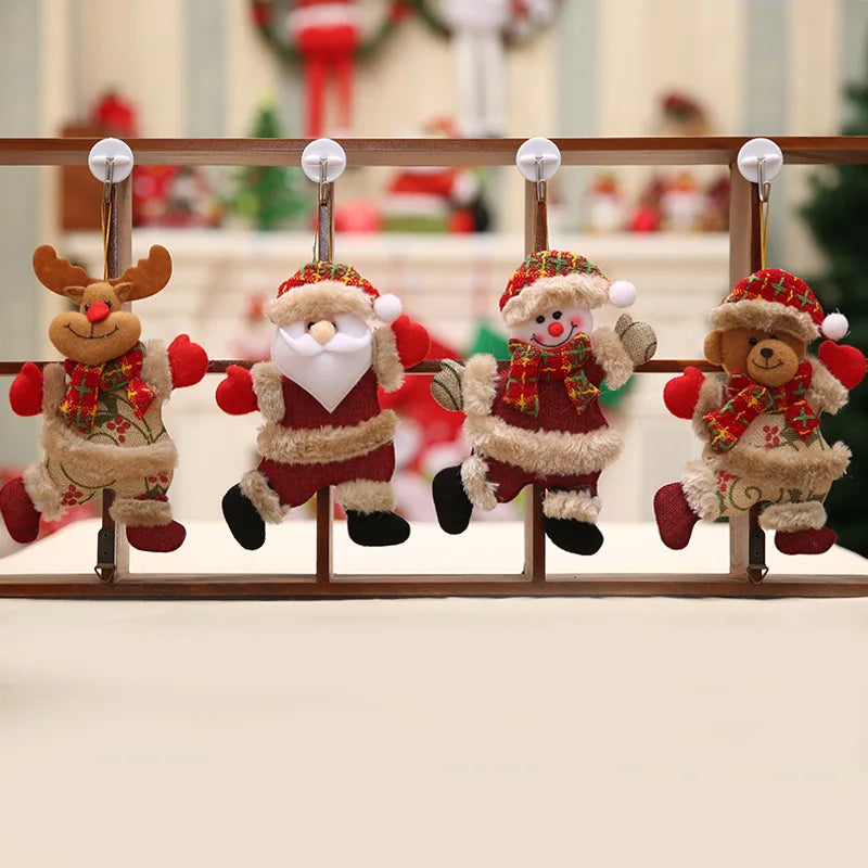 Christmas Tree Ornaments Set with Santa Snowman Reindeer Bear Pendants for Xmas New Year Home Holiday Hanging Decorations Gifts Oasis Select