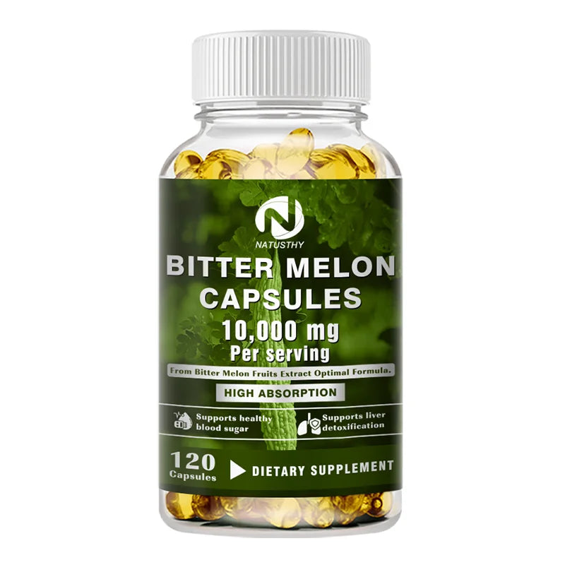 Bitter Melon Capsules 25:1 Extract | 120 Veggie Caps 10,000mg Herbal Supplement Oasis Select 1 Bottle 60pcs
