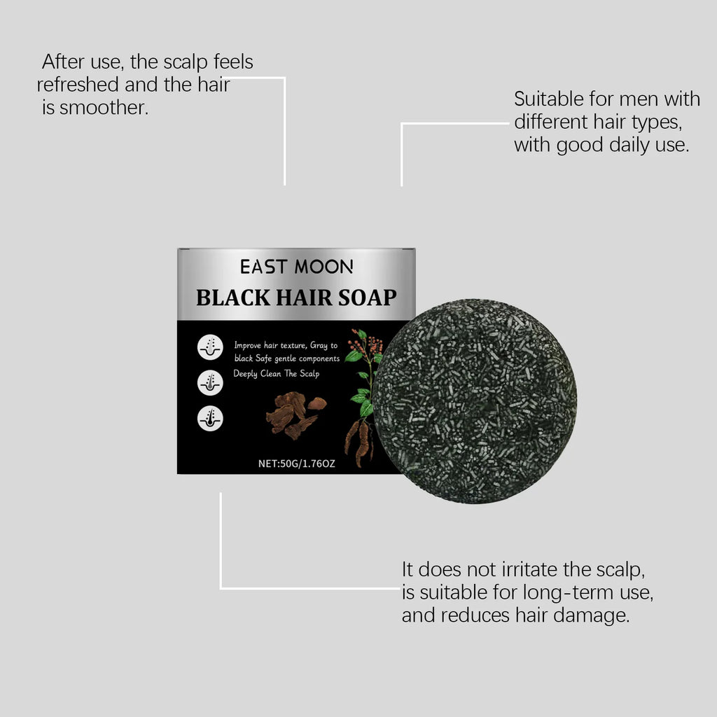 Bamboo Charcoal Hair Cleansing Soap Men's Solid Hair Care Scalp Soft Repair Nourishing Hair Root Fresh Hair Cleansing Soap Oasis Select