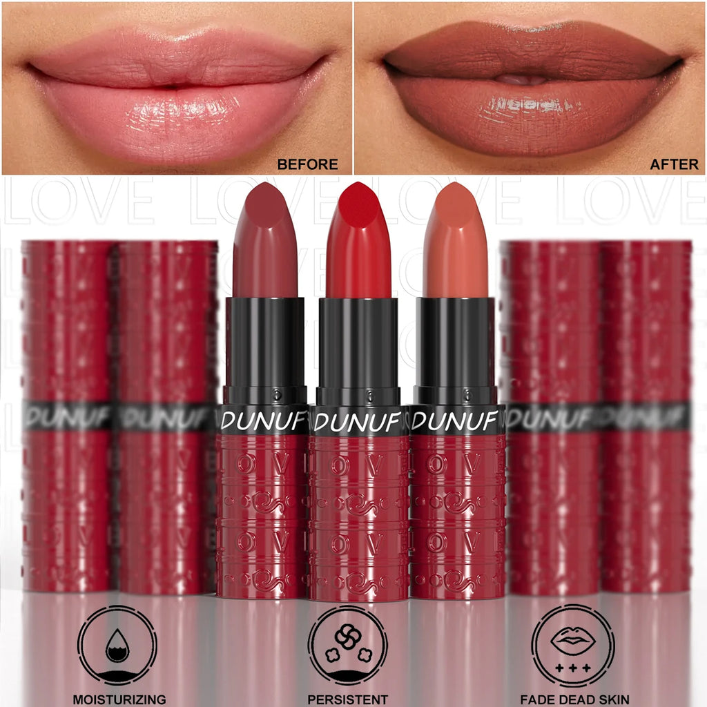 Moisturizing Lip Gloss Non-sticky Lipstick Reduce Lip Lines Brown Red Nude Lipstick Perfect Choice For Winter Oasis Select