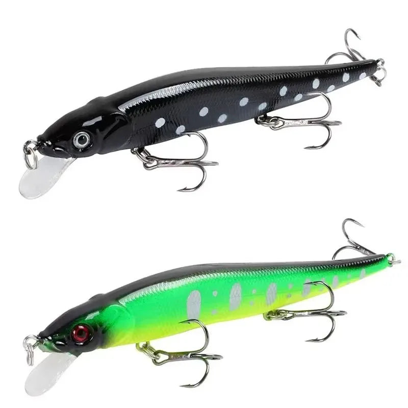 1/2pcs Fishing Lure 11.5cm/14g Minnow Crankbait Wobblers 3D Eyes Perch Artificial Bait Pike Carp Bait Swim Bait Fishing Pesca Oasis Select Mix-2pcs 13
