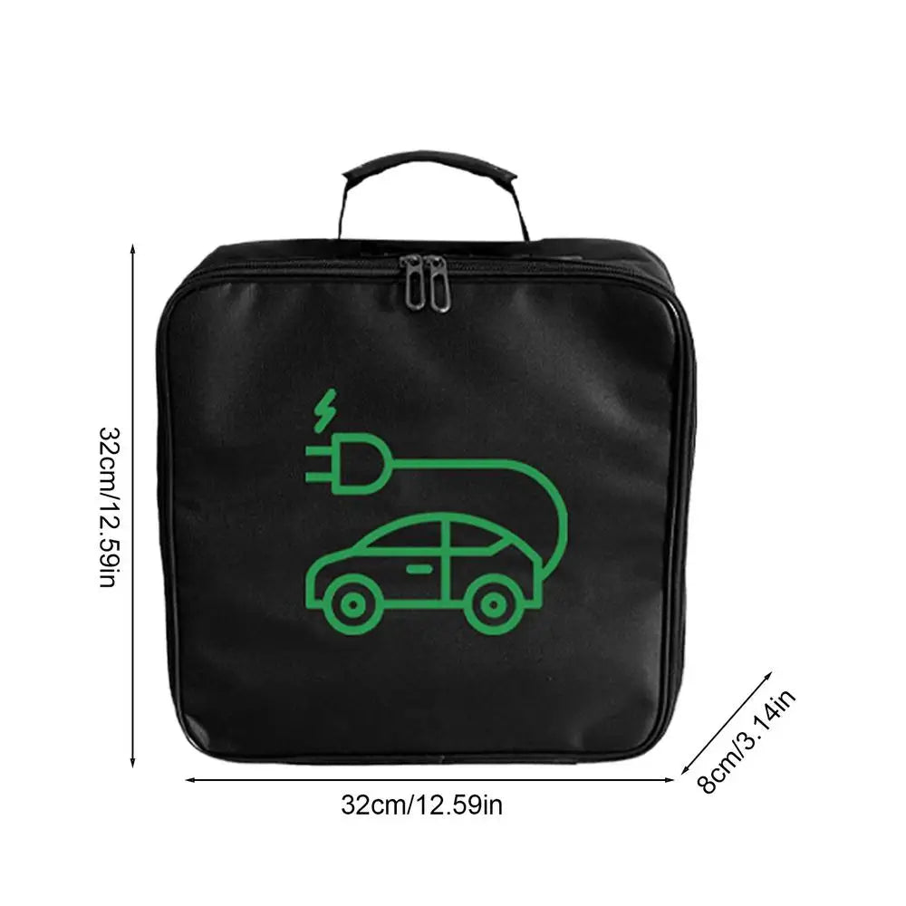 EV Charging Cable Storage Bag Electric Car Charger Box Charging Organizer Jumper Cable Bag Waterproof Fire Retardant Organizer Oasis Select square