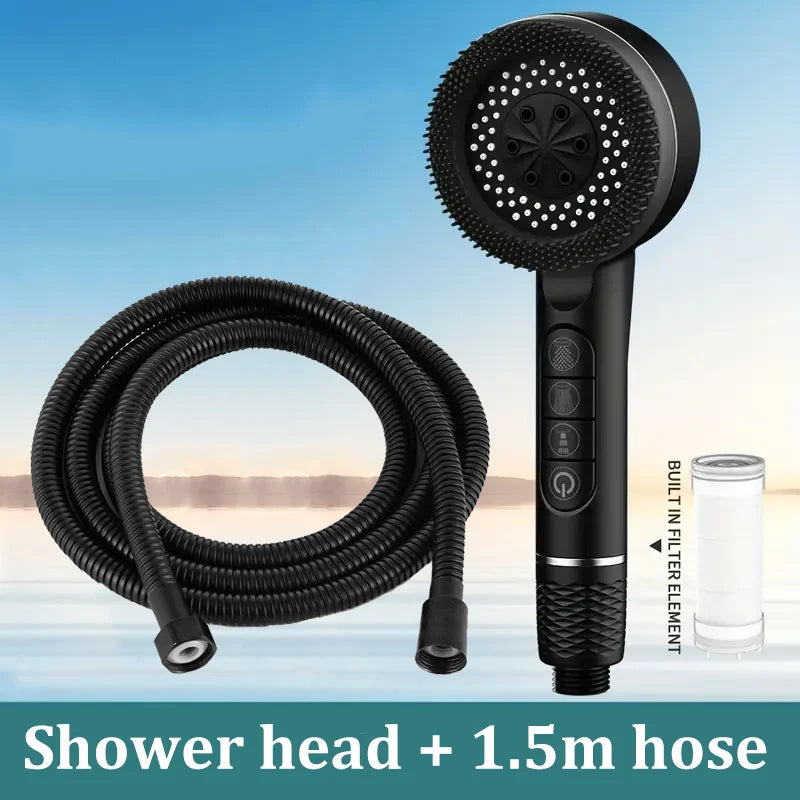 4-Speed Handheld Shower Head & Bracket Set | Rainfall Boost