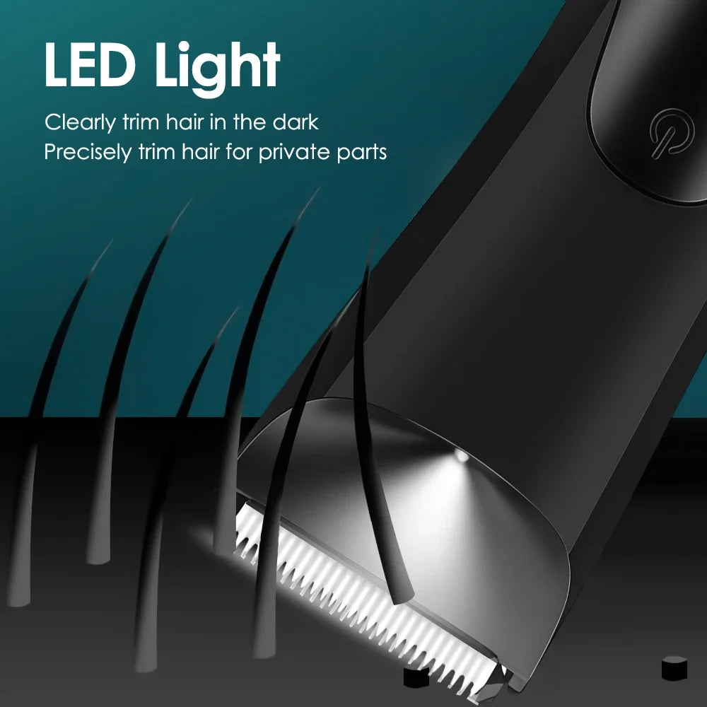 AFDEAL Electric Body Hair Trimmer – Ceramic Blade & LED Display