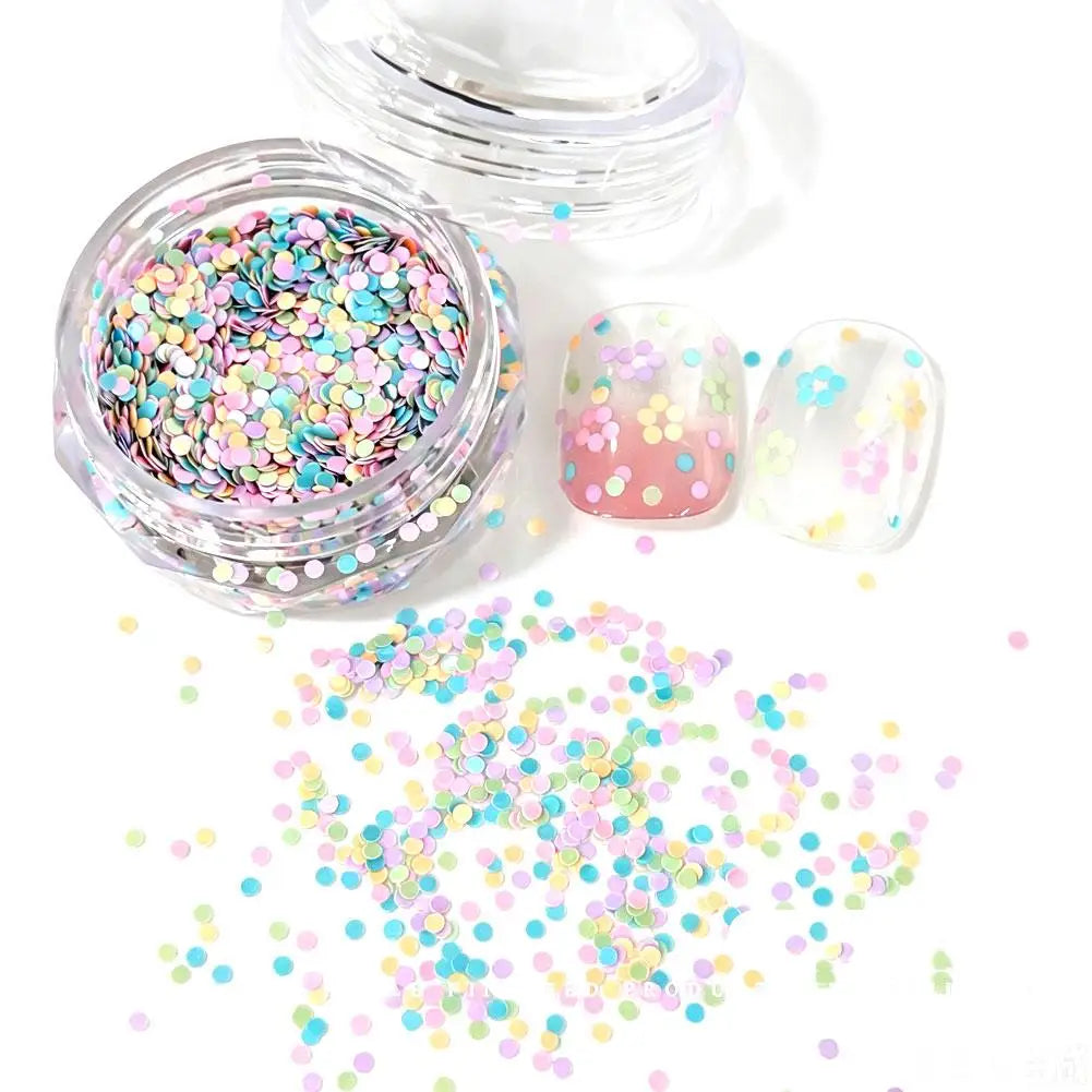 Heart & Star Nail Glitter Sequins – Colorful Manicure Decorations Nail Art Sequins Oasis Select E