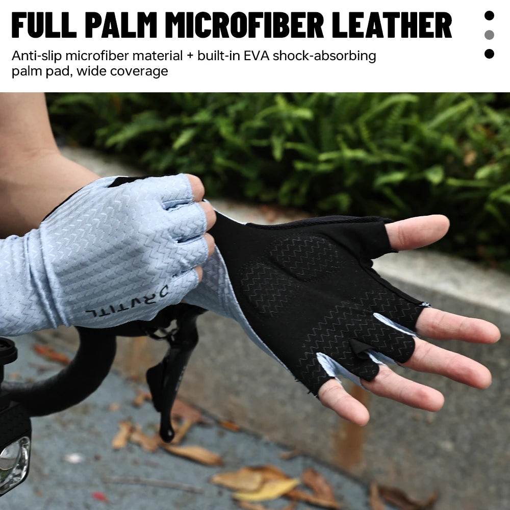 Men's Cycling Gloves Breathable Half Finger Bicycle Sports Gloves Anti-Slip Fitness Gloves Professional Summer Road Gloves Oasis Select