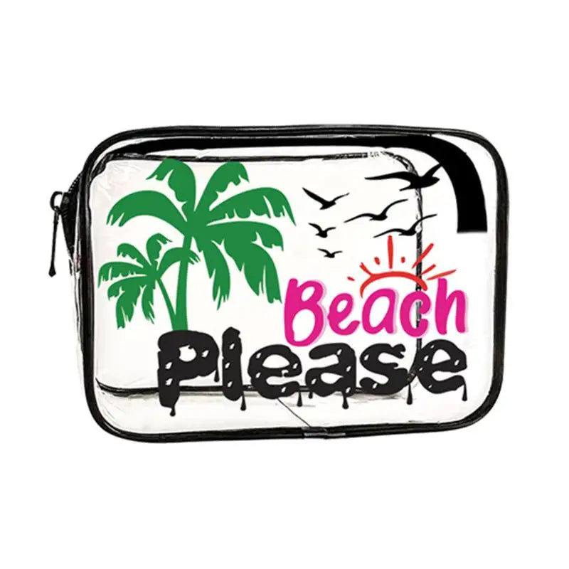 1Pcs Summer PVC Travel Toiletry Bag Transparent Makeup Bag Survival Kit Beach Cruise Swimming Nurse Teacher Dance Cheer Gift Oasis Select KT3854