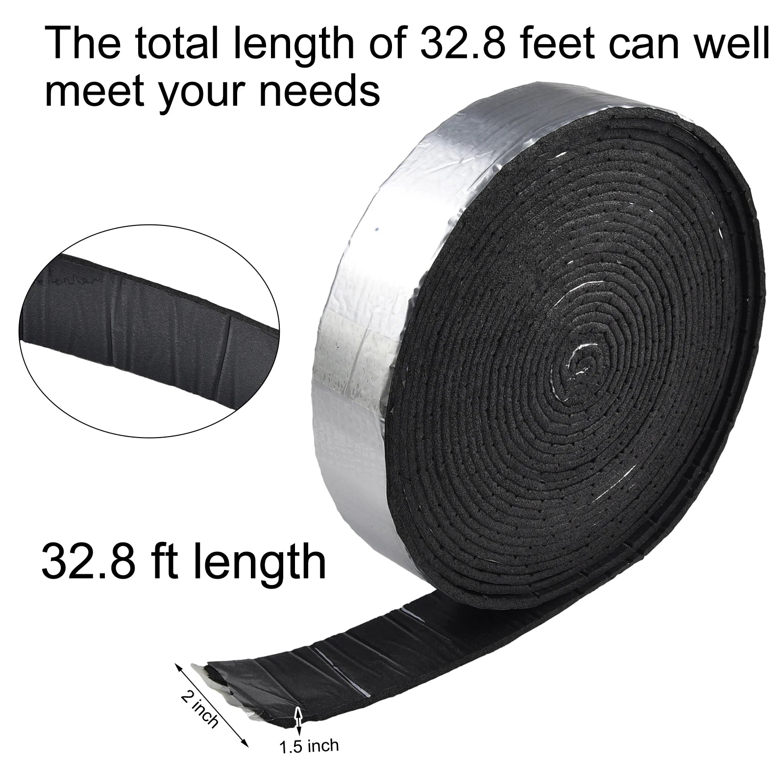 32.8Ft Pipe Wrap Insulation Tape – Aluminum Foil Foam Pipe Insulation Tape Oasis Select