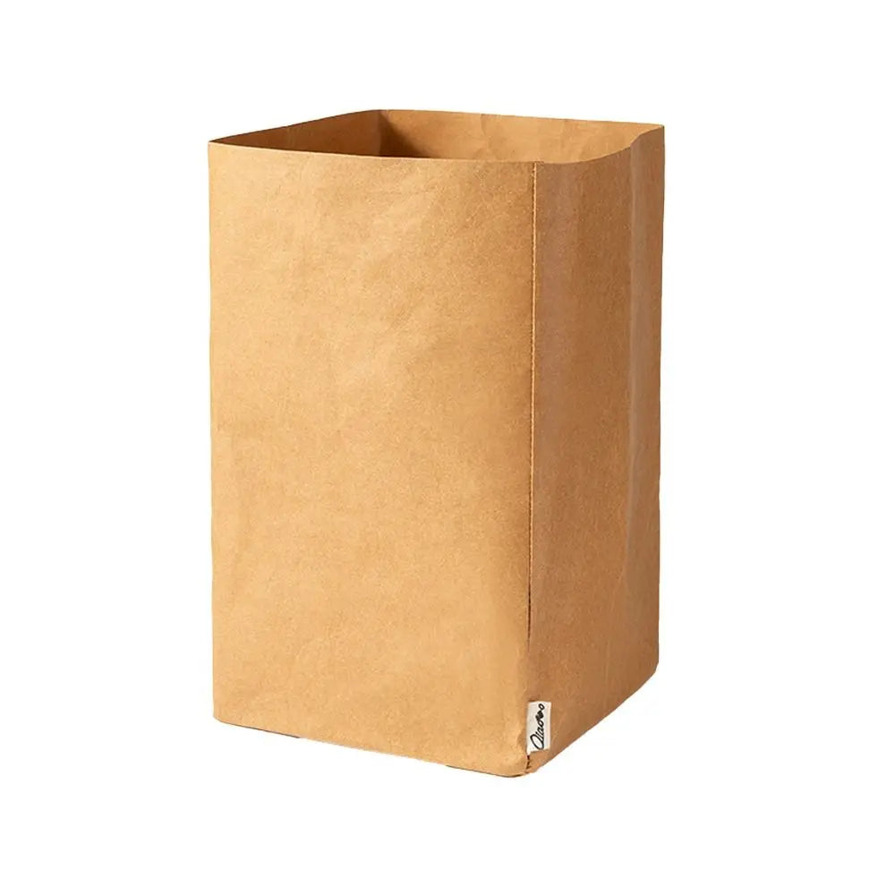 Durable Reusable Kraft Paper Bag Large Capacity Waterproof Packaging Bag Thickened Square Washable Takeaway Bag Home Oasis Select 01-L