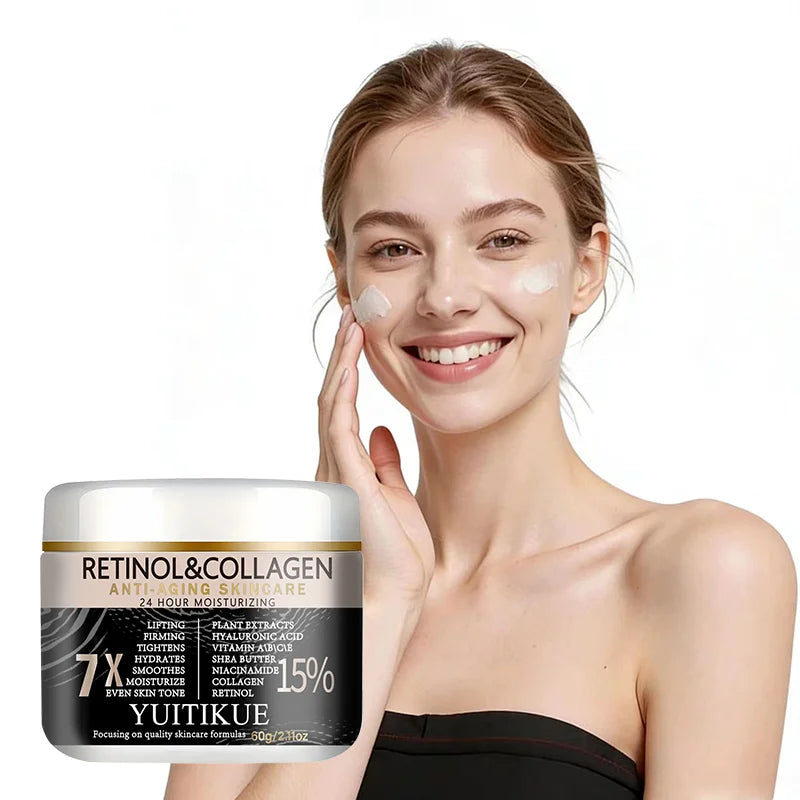 YUITIKUE Retinol Collagen Face Cream – 7X Anti-Aging, 60g
